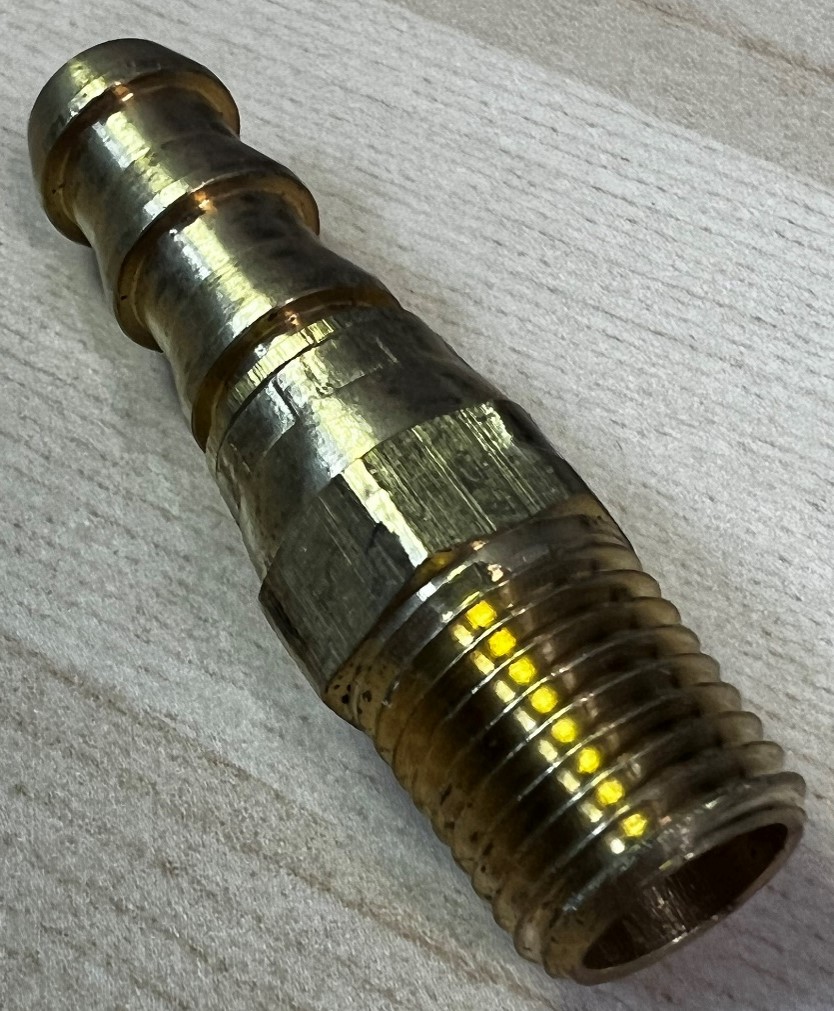 1-4英寸MNPT X 1-2英寸软管内径倒钩软管配件宝塔接头